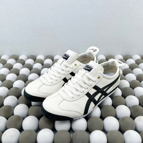 Onitsuka Tiger by Asics Mexico 66 White Black Gold Sneakers - Picture 3 of 5